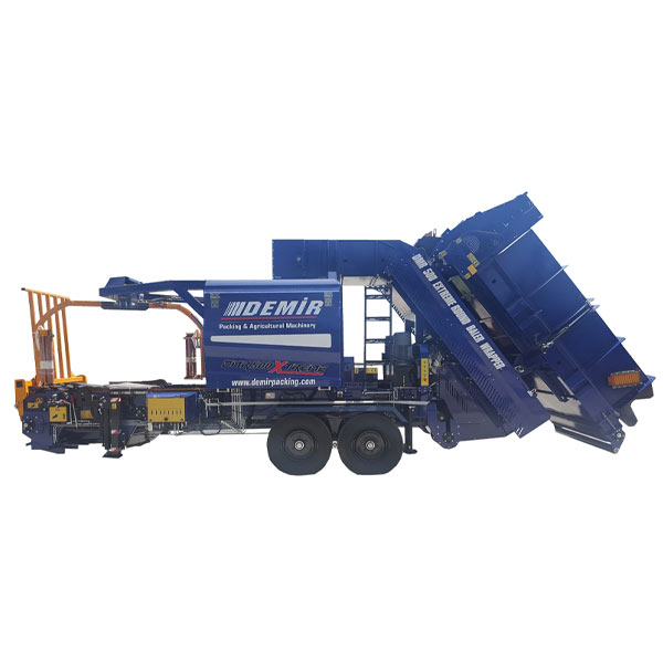 Presse à balles rondes et enrubanneuse