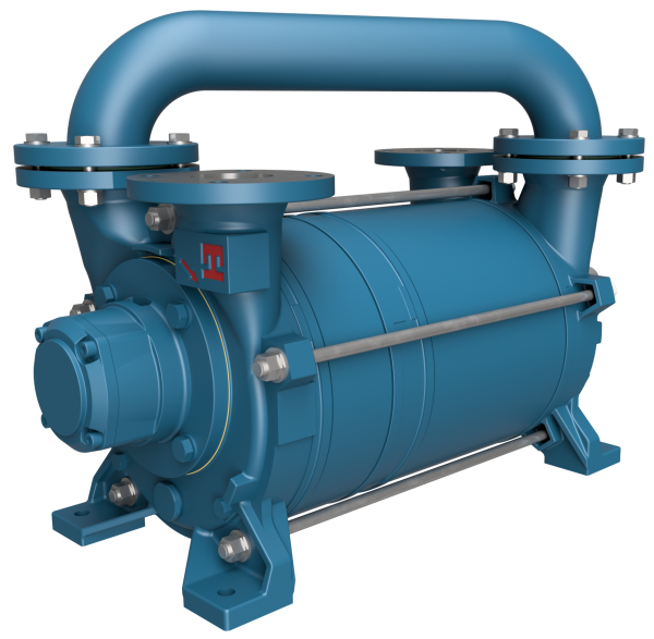 Double-stage liquid ring vacuum pumps for high vacuum