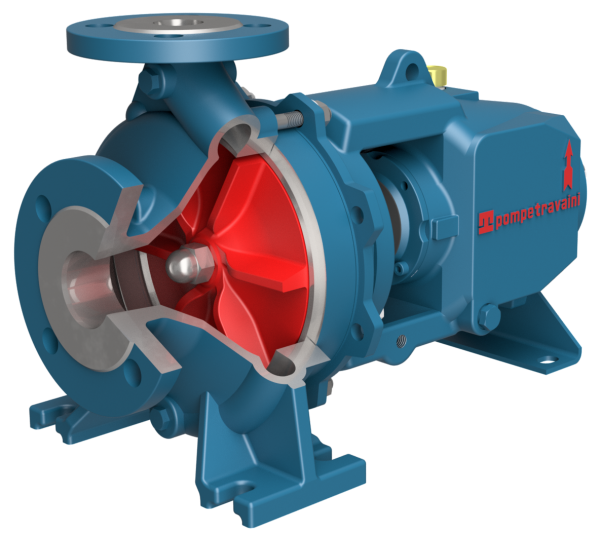 Single-stage centrifugal pumps with open vortex impeller