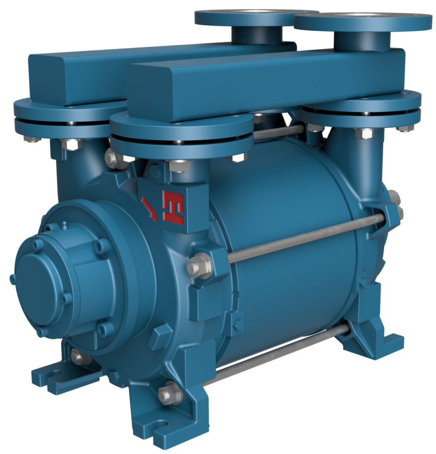Single-stage liquid ring vacuum pumps for low and mid vacuum