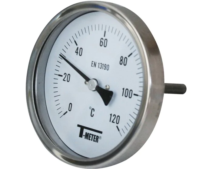 Thermomètre bimétallique Ø100 Axial Tout Inox (Réf. 270 200)