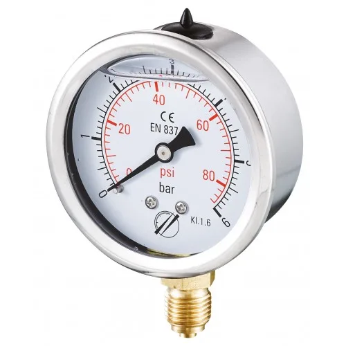 Manomètre à tube Vertical Inox Laiton Ø63 (Réf. 270 010)