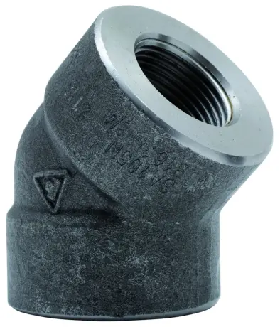 Coude 45 FF taraudé — Acier (Réf. 905 210)
