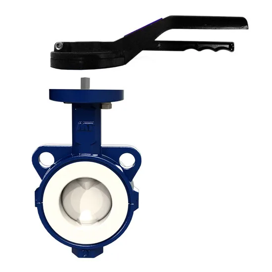 Vanne papillon Wafer Fonte/Inox PTFE