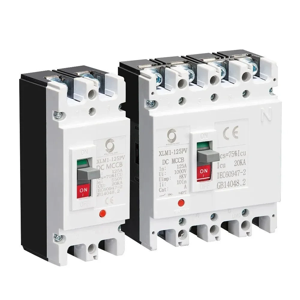 MCCB Disjoncteur Commutateur 1000V 100A à 250A DC Disjoncteur à Boîtier Moulé